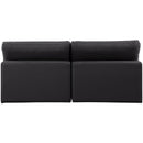  Manufacturer Color_Black -- Meridian Comfy Leather Look 2 pc Sectional IMAGE 3