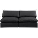  Manufacturer Color_Black -- Meridian Comfy Leather Look 2 pc Sectional IMAGE 4