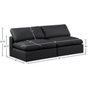  Manufacturer Color_Black -- Meridian Comfy Leather Look 2 pc Sectional IMAGE 9