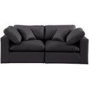  Manufacturer Color_Black -- Meridian Comfy Leather Look 2 pc Sectional IMAGE 4