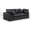  Manufacturer Color_Black -- Meridian Comfy Leather Look 2 pc Sectional IMAGE 9
