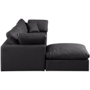  Manufacturer Color_Black -- Meridian Comfy Leather Look 4 pc Sectional IMAGE 10