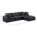 Manufacturer Color_Black -- Meridian Comfy Leather Look 4 pc Sectional IMAGE 15