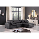  Manufacturer Color_Black -- Meridian Comfy Leather Look 4 pc Sectional IMAGE 3