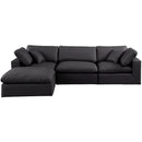  Manufacturer Color_Black -- Meridian Comfy Leather Look 4 pc Sectional IMAGE 7