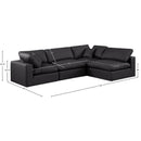  Manufacturer Color_Black -- Meridian Comfy Leather Look 4 pc Sectional IMAGE 15
