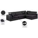  Manufacturer Color_Black -- Meridian Comfy Leather Look 4 pc Sectional IMAGE 16