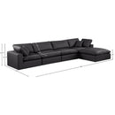  Manufacturer Color_Black -- Meridian Comfy Leather Look 5 pc Sectional IMAGE 15