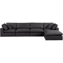  Manufacturer Color_Black -- Meridian Comfy Leather Look 5 pc Sectional IMAGE 8