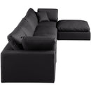  Manufacturer Color_Black -- Meridian Comfy Leather Look 5 pc Sectional IMAGE 9