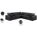  Manufacturer Color_Black -- Meridian Comfy Leather Look 5 pc Sectional IMAGE 11