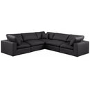  Manufacturer Color_Black -- Meridian Comfy Leather Look 5 pc Sectional IMAGE 1