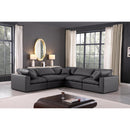  Manufacturer Color_Black -- Meridian Comfy Leather Look 5 pc Sectional IMAGE 2
