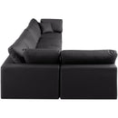  Manufacturer Color_Black -- Meridian Comfy Leather Look 5 pc Sectional IMAGE 10