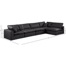  Manufacturer Color_Black -- Meridian Comfy Leather Look 5 pc Sectional IMAGE 15