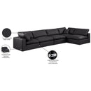  Manufacturer Color_Black -- Meridian Comfy Leather Look 5 pc Sectional IMAGE 16