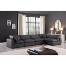  Manufacturer Color_Black -- Meridian Comfy Leather Look 5 pc Sectional IMAGE 3