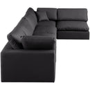  Manufacturer Color_Black -- Meridian Comfy Leather Look 5 pc Sectional IMAGE 9