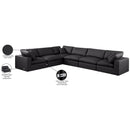  Manufacturer Color_Black -- Meridian Comfy Leather Look 6 pc Sectional IMAGE 11