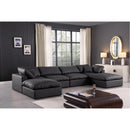 Manufacturer Color_Black -- Meridian Comfy Leather Look 6 pc Sectional IMAGE 2