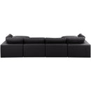  Manufacturer Color_Black -- Meridian Comfy Leather Look 6 pc Sectional IMAGE 3