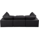  Manufacturer Color_Black -- Meridian Comfy Leather Look 6 pc Sectional IMAGE 3