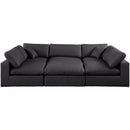  Manufacturer Color_Black -- Meridian Comfy Leather Look 6 pc Sectional IMAGE 4
