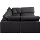  Manufacturer Color_Black -- Meridian Comfy Leather Look 6 pc Sectional IMAGE 5