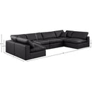  Manufacturer Color_Black -- Meridian Comfy Leather Look 6 pc Sectional IMAGE 10