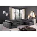  Manufacturer Color_Black -- Meridian Comfy Leather Look 6 pc Sectional IMAGE 2