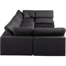  Manufacturer Color_Black -- Meridian Comfy Leather Look 6 pc Sectional IMAGE 5