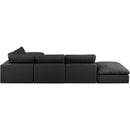  Manufacturer Color_Black -- Meridian Comfy Leather Look 6 pc Sectional IMAGE 3
