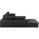  Manufacturer Color_Black -- Meridian Comfy Leather Look 6 pc Sectional IMAGE 5