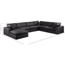 Manufacturer Color_Black -- Meridian Comfy Leather Look 7 pc Sectional IMAGE 10