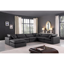  Manufacturer Color_Black -- Meridian Comfy Leather Look 7 pc Sectional IMAGE 2