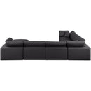  Manufacturer Color_Black -- Meridian Comfy Leather Look 7 pc Sectional IMAGE 3