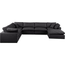  Manufacturer Color_Black -- Meridian Comfy Leather Look 7 pc Sectional IMAGE 4