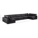  Manufacturer Color_Black -- Meridian Comfy Leather Look 7 pc Sectional IMAGE 10