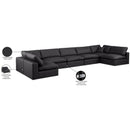  Manufacturer Color_Black -- Meridian Comfy Leather Look 7 pc Sectional IMAGE 11