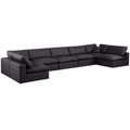  Manufacturer Color_Black -- Meridian Comfy Leather Look 7 pc Sectional IMAGE 1