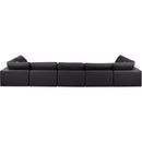  Manufacturer Color_Black -- Meridian Comfy Leather Look 7 pc Sectional IMAGE 3