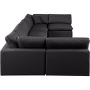  Manufacturer Color_Black -- Meridian Comfy Leather Look 7 pc Sectional IMAGE 5
