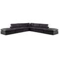  Manufacturer Color_Black -- Meridian Comfy Leather Look 7 pc Sectional IMAGE 1