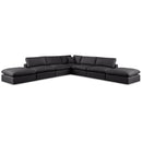  Manufacturer Color_Black -- Meridian Comfy Leather Look 7 pc Sectional IMAGE 1