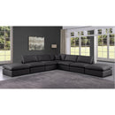 Manufacturer Color_Black -- Meridian Comfy Leather Look 7 pc Sectional IMAGE 2