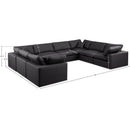 Manufacturer Color_Black -- Meridian Comfy Leather Look 8 pc Sectional IMAGE 10