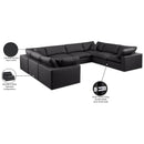  Manufacturer Color_Black -- Meridian Comfy Leather Look 8 pc Sectional IMAGE 11