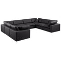  Manufacturer Color_Black -- Meridian Comfy Leather Look 8 pc Sectional IMAGE 1
