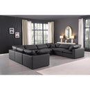  Manufacturer Color_Black -- Meridian Comfy Leather Look 8 pc Sectional IMAGE 2