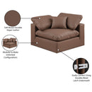  Manufacturer Color_Brown -- Comfy Brown Vegan Leather Upholstered Modular Corner Chair IMAGE 12